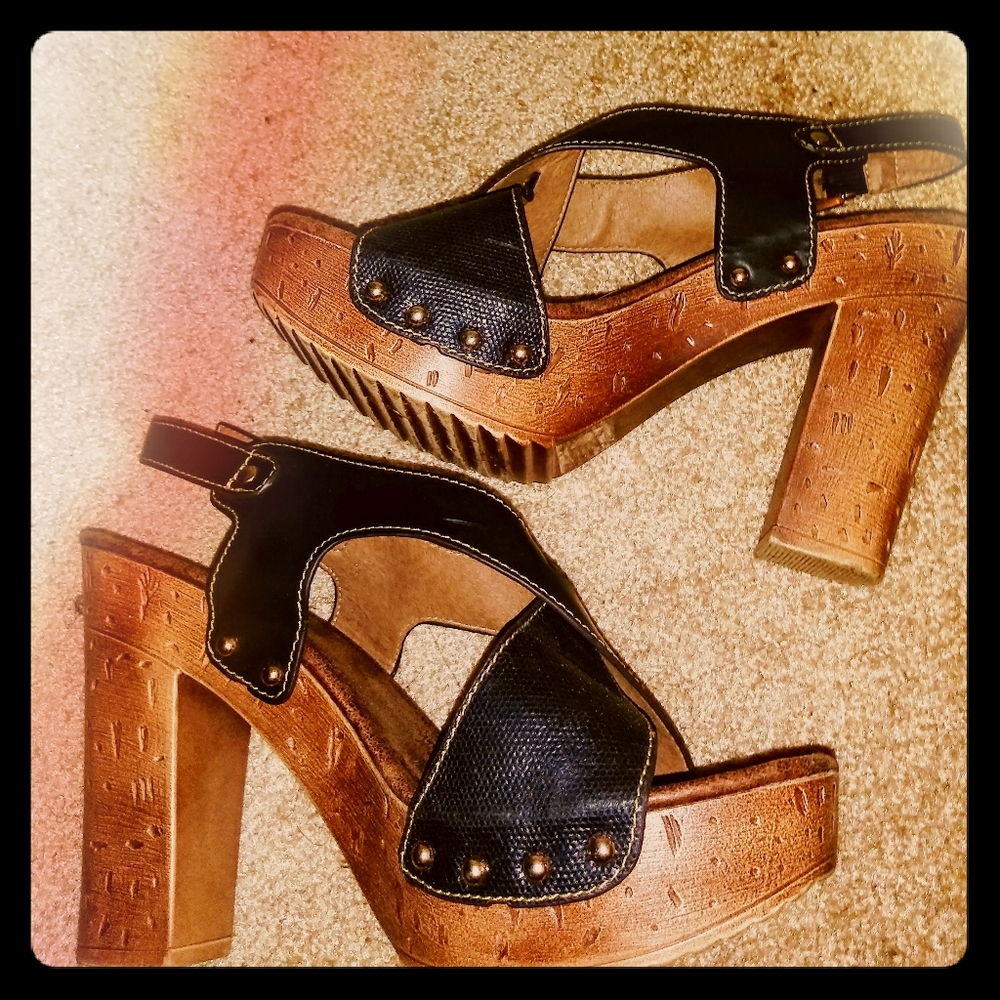 Black and Brown Sandals